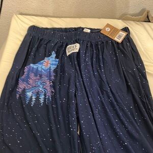 Brief Insanity Wolf in the Stars Blue Pajama Pants